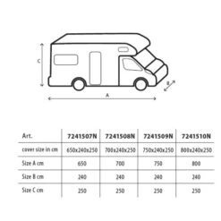 Camper Cover | SI 6 M - 700-750 -Brunner Negozio camper cover si 6 m 4