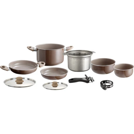 Brunner Set Pentole | Chocolate 9 + 1 Ø 22 2 Brunner Set Pentole | Chocolate 9 + 1 Ø 22 - immagine 2