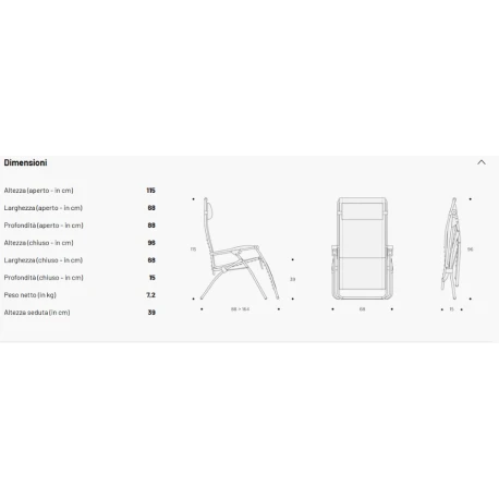 Poltrona LaFuma RSXA Clip Ciel 2 Poltrona LaFuma RSXA Clip Ciel - immagine 2
