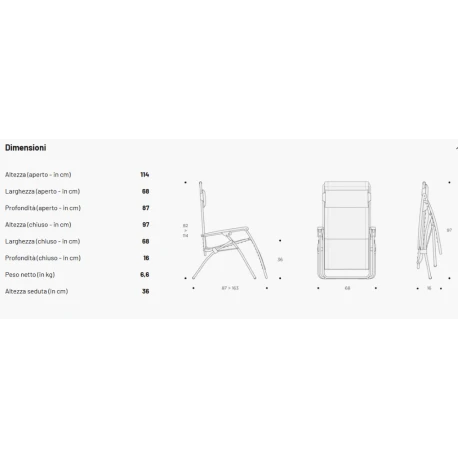 Poltrona Reclinabile LaFuma R Clip Seigle 3 Poltrona Reclinabile LaFuma R Clip Seigle - immagine 3
