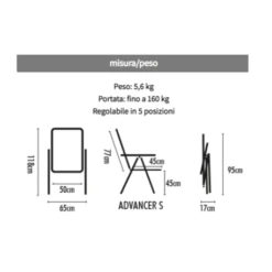 WESTFIELD Sedia Pieghevole Brunner Advancer Small -Brunner Negozio sedia pieghevole advancer small 2