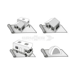 Stuoia Brunner Kinetic 250x600 -Brunner Negozio stuoia brunner kinetic 250x600 grammatura 400 copertura pavimento protezione campeggio tenda camper roulotte 2