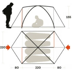 Tenda Ferrino Lhotse 4 -Brunner Negozio tenda ferrino lhotse 4 quattro stagioni campo base isolamento termico aereazione comfort robustezza 3